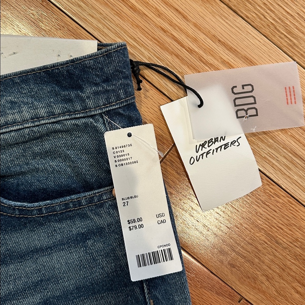 Urban Outfitters BDG Classic Blue Women's Cowboy Jeans 100% Cotton NWT 27/4 - Picture 5 of 7